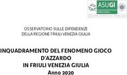 INQUADRAMENTO DEL FENOMENO GIOCO D'AZZARDO IN FRIULI VENEZIA GIULIA - Anno 2020 OSSERVATORIO SULLE DIPENDENZE DELLA REGIONE FRIULI VENEZIA GIULIA