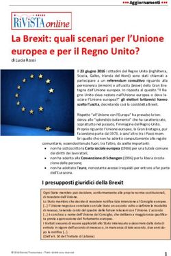 La Brexit: quali scenari per l'Unione europea e per il Regno Unito?