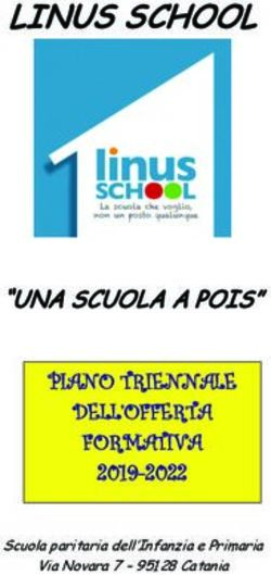 LINUS SCHOOL - "UNA SCUOLA A POIS" PIANO TRIENNALE DELL'OFFERTA FORMATIVA 2019-2022