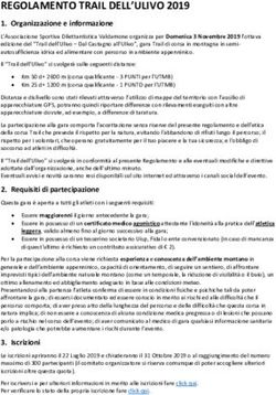 REGOLAMENTO TRAIL DELL'ULIVO 2019 - Organizzazione e informazione