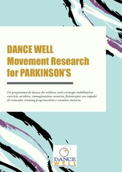 DANCE WELL Movement Research for PARKINSON'S - Un programma di danza che utilizza varie strategie riabilitative: esercizio aerobico, immaginazione ...