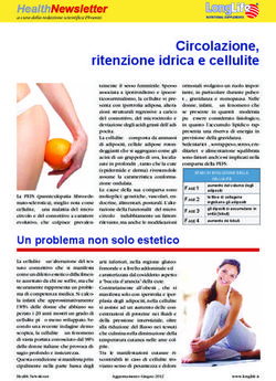 Circolazione, ritenzione idrica e cellulite