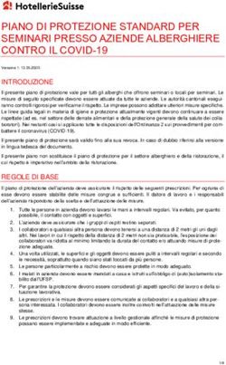 PIANO DI PROTEZIONE STANDARD PER SEMINARI PRESSO AZIENDE ALBERGHIERE CONTRO IL COVID-19