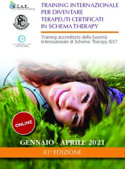 GENNAIO - APRILE 2021 - TRAINING INTERNAZIONALE PER DIVENTARE TERAPEUTI CERTIFICATI IN SCHEMA THERAPY - International ISC