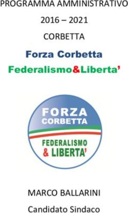 PROGRAMMA AMMINISTRATIVO CORBETTA - MARCO BALLARINI 2016 - 2021 - Candidato Sindaco - Forza Corbetta Federalismo&Liberta'