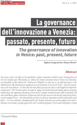 La governance dell'innovazione a Venezia: passato, presente, futuro