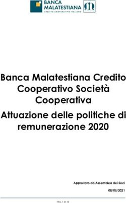 Banca Malatestiana Credito Cooperativo Societ&agrave; Cooperativa Attuazione delle politiche di remunerazione 2020