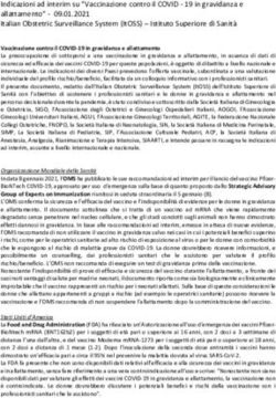 Indicazioni ad interim su "Vaccinazione contro il COVID - 19 in gravidanza e allattamento" - 09.01.2021 Italian Obstetric Surveillance System ...