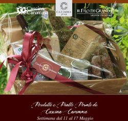 Settimana dal 11 al 17 Maggio - Cascina Caremma