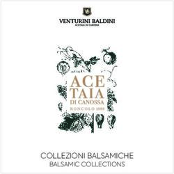 COLLEZIONI BALSAMICHE - BALSAMIC COLLECTIONS