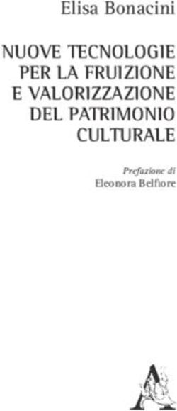 ELISA BONACINI NUOVE TECNOLOGIE PER LA FRUIZIONE E VALORIZZAZIONE DEL PATRIMONIO CULTURALE