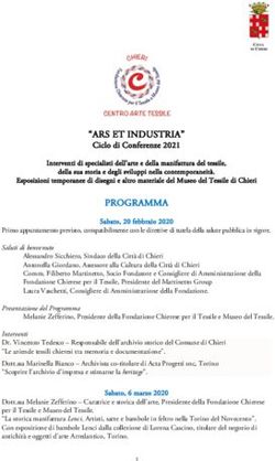 "ARS ET INDUSTRIA" Ciclo di Conferenze 2021 Interventi di specialisti dell'arte e della manifattura del tessile, Turismo ...