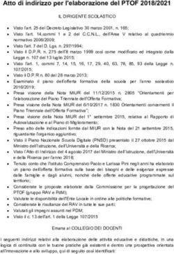 Atto di indirizzo per l'elaborazione del PTOF 2018/2021