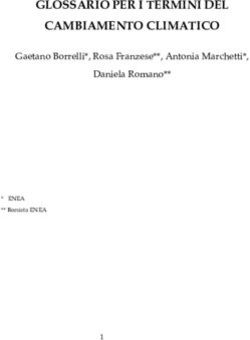 GLOSSARIO PER I TERMINI DEL CAMBIAMENTO CLIMATICO - Gaetano Borrelli*, Rosa Franzese**, Antonia Marchetti*, Daniela Romano