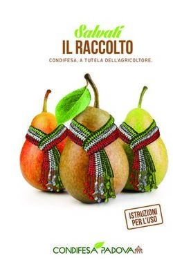 Salvati IL RACCOLTO - PER L'USO - Condifesa Padova