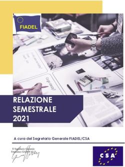 RELAZIONE SEMESTRALE 2021 - A cura del Segretario Generale FIADEL/CSA - CSA RAL