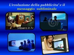 L'evoluzione della pubblicita' e il - messaggio subliminale