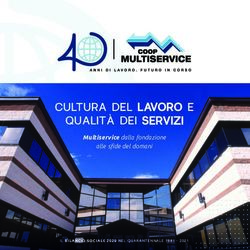 CULTURA DEL LAVORO QUALITÀ DEI SERVIZI SERVIZI - Multiservice dalla fondazione alle sfide del domani