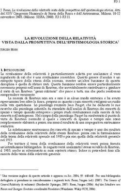 LA RIVOLUZIONE DELLA RELATIVITÀ VISTA DALLA PROSPETTIVA DELL'EPISTEMOLOGIA STORICA1