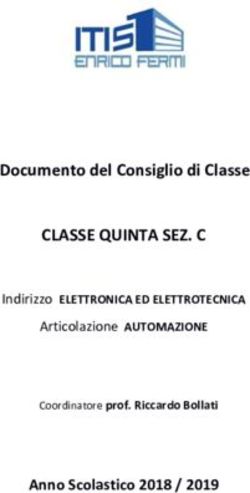 CLASSE QUINTA SEZ. C Documento del Consiglio di Classe - Anno Scolastico 2018 / 2019