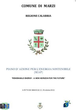 COMUNE DI MARZI REGIONE CALABRIA - PIANO D' AZIONE PER L'ENERGIA SOSTENIBILE (SEAP) - Covenant of Mayors