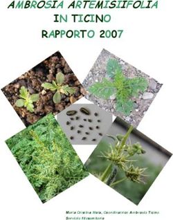 AMBROSIA ARTEMISIIFOLIA IN TICINO RAPPORTO 2007