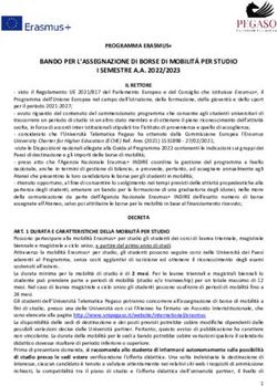 BANDO PER L'ASSEGNAZIONE DI BORSE DI MOBILITÁ PER STUDIO I SEMESTRE A.A. 2022/2023