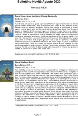 Bollettino Novità Agosto 2020 - Narrativa Adulti - Comune di Torreglia