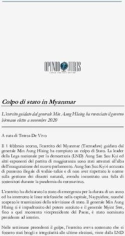 Colpo di stato in Myanmar - Opinio Juris