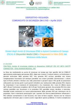 DISPOSITIVO-VIGILANZA - COMUNICATO DI SICUREZZA DM E IVD - Aprile 2020 Sintesi degli Avvisi di Sicurezza (FSN) e Azioni Correttive di Campo (FSCA) ...