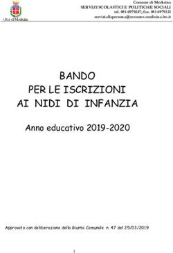 BANDO PER LE ISCRIZIONI AI NIDI DI INFANZIA - Anno educativo 2019-2020 - Comune di Medicina