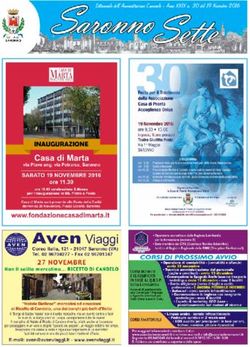 Settimanale dell'Amministrazione Comunale - Anno XXIX n. 30 del 19 Novembre 2016