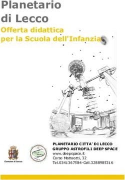 Planetario di Lecco Offerta didattica per la Scuola dell'Infanzia