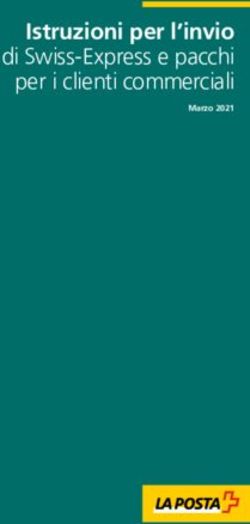Istruzioni per l'invio di Swiss-Express e pacchi per i clienti commerciali - Marzo 2021