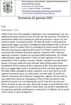 Domenica 24 gennaio 2021 - Chiesa Evangelica Valdese ...