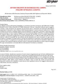 AVVISO URGENTE DI SICUREZZA SUL CAMPO: FOLLOW-UP RA2021-2246951 - Ministero della Salute