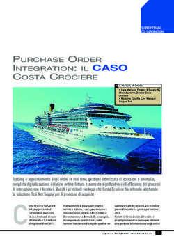 PURCHASE ORDER INTEGRATION: IL CASO COSTA CROCIERE