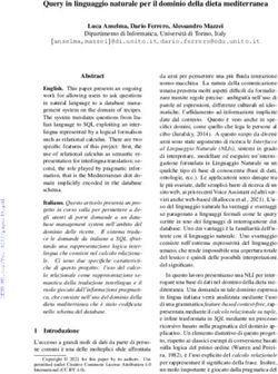 Query in linguaggio naturale per il dominio della dieta mediterranea