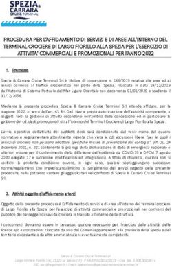 PROCEDURA PER L'AFFIDAMENTO DI SERVIZI E DI AREE ALL'INTERNO DEL TERMINAL CROCIERE DI LARGO FIORILLO ALLA SPEZIA PER L'ESERCIZIO DI ATTIVITA' ...