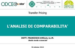 L'ANALISI DI COMPARABILITA' - Transfer Pricing - DOTT. FRANCESCO AVELLA, LL.M.