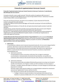 Protocollo di regolamentazione interna per Concerti - Banda ...