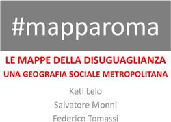 #mapparoma LE MAPPE DELLA DISUGUAGLIANZA - UNA GEOGRAFIA SOCIALE METROPOLITANA - Legacoop Abitanti