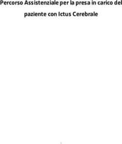 Percorso Assistenziale per la presa in carico del paziente con Ictus Cerebrale