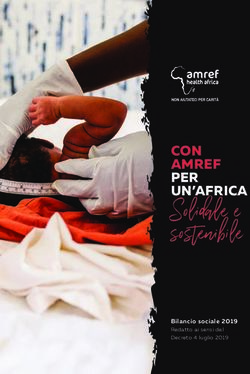 Solidale e sostenibile - CON AMREF PER UN'AFRICA - Bilancio sociale 2019 - Open cooperazione