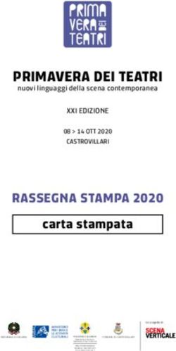 PRIMAVERA DEI TEATRI nuovi linguaggi della scena contemporanea
