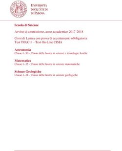 Scuola di Scienze Avviso di ammissione, anno accademico 2017-2018 Corsi di Laurea con prova di accertamento obbligatoria Test TOLC-I - Test ...