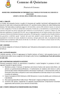 Comune di Quintano Provincia di Cremona - AVVISO PER L'ASSEGNAZIONE DI CONTRIBUTI ALLE FAMIGLIE PER FRUIRE DEL SERVIZIO DI - Cremaonline