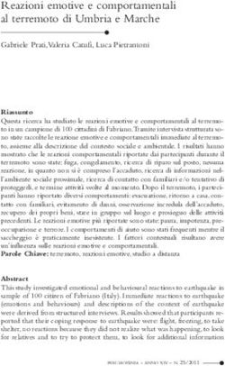 Reazioni emotive e comportamentali al terremoto di Umbria e Marche