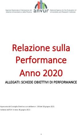 Relazione sulla Performance Anno 2020 - ALLEGATI: SCHEDE OBIETTIVI DI PERFORMANCE - ANVUR