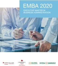 EMBA 2020 EXECUTIVE MASTER IN BUSINESS ADMINISTRATION - Intesa Sanpaolo Formazione